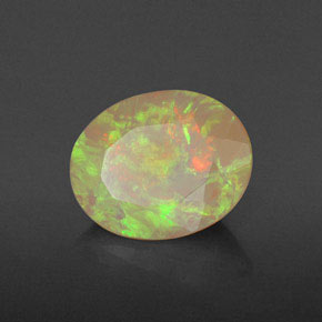 Opala multicolorido natural 1,70ct, transparente, transparente/translúcido