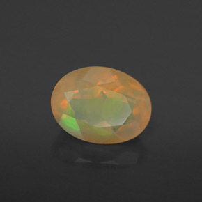 Opala multicolorido natural 1,28ct, corte oval, translúcido