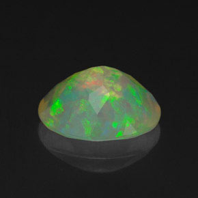 Opala multicolorido natural 1,58ct, corte oval, transparente