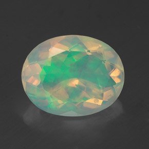Opala multicolorido natural 1,60ct, corte oval, transparente