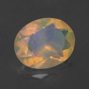 Opala multicolorido natural 1,76ct, corte oval, transparente