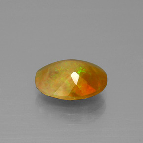 Opala multicolorido natural 1,51ct, corte oval, translúcido