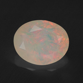 Opala multicolorido natural 1,57ct, transparente, transparente/translúcido