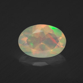 Opala multicolorido natural 1,09ct, corte oval, transparente