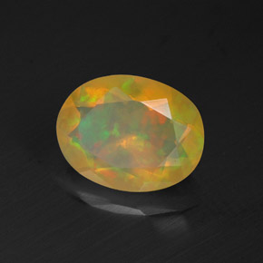 Opala Multicolorido Natural 1,14ct, Corte Oval, Transparente