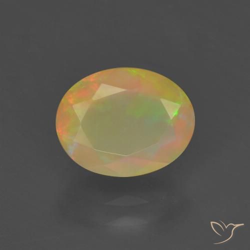 1.30ct Natural Multicolorido Opala, oval, Translúcido