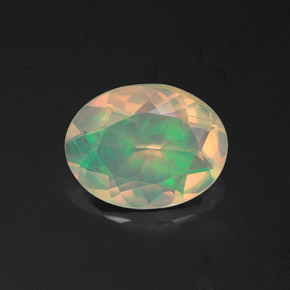 Opala multicolorido natural 1,10ct, corte oval, transparente