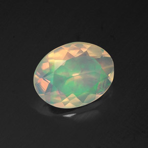 Opala multicolorido natural 1,10ct, corte oval, transparente