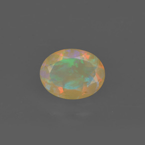 Opala multicolorido natural 1,05ct, corte oval, transparente