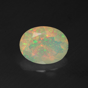 Opala multicolorido natural 1,26ct, transparente, transparente/translúcido