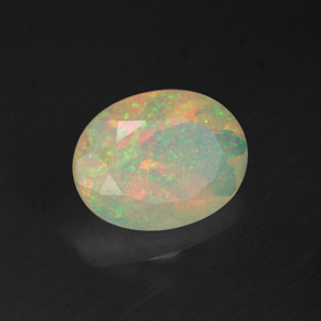 Opala multicolorido natural 1,26ct, transparente, transparente/translúcido