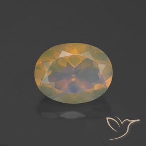 1.33ct Natural Multicolorido Opala, oval, Transparente
