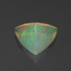 Opala multicolorido natural 1,29ct, trillion, transparente