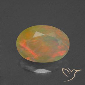 1.21ct Natural Multicolorido Opala, oval, Transparente/Translúcido