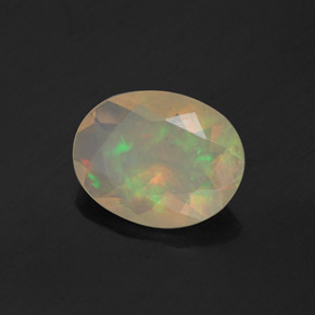 Opala multicolorido natural 0,81ct, corte oval, transparente