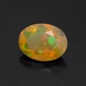 Opala multicolorido natural 1,00ct, corte oval, transparente