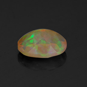 Opala multicolorido natural 1,00ct, corte oval, transparente