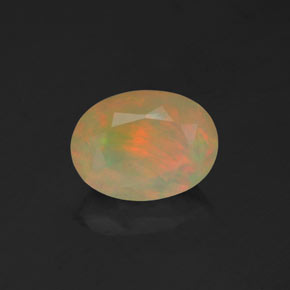 Opala multicolorido natural 1,02ct, transparente, transparente/translúcido
