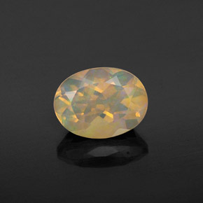 Opala multicolorido natural 0,92ct, corte oval, transparente