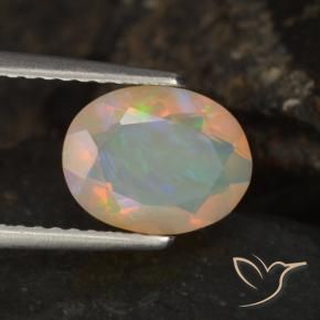 Opala Multicolorido Natural 1.09ct, oval, Transparente