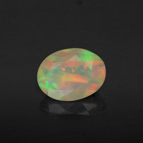 Opala multicolorido natural 1,06ct, corte oval, transparente
