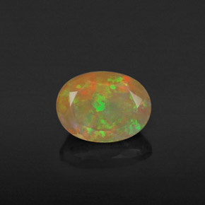 Opala multicolorido natural 0,98ct, transparente, transparente/translúcido