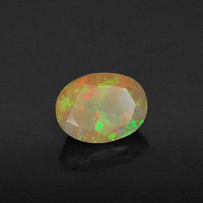 Opala multicolorido natural 0,98ct, transparente, transparente/translúcido