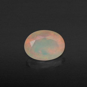 Opala multicolorido natural 0,88ct, transparente, transparente/translúcido