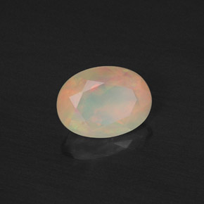 Opala multicolorido natural 0,88ct, transparente, transparente/translúcido
