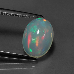 Opala multicolorido natural 1,72ct, corte oval, transparente