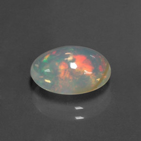 Opala multicolorido natural 2,01ct, corte oval, transparente