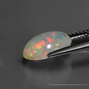 Opala multicolorido natural 2,01ct, corte oval, transparente