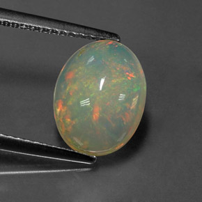 Opala multicolorido natural 2,19ct, transparente, transparente/translúcido