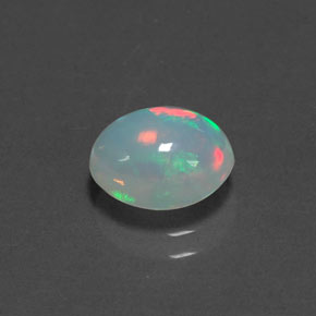 Opala multicolorido natural 1,29ct, corte oval, transparente