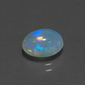 Opala multicolorido natural 1,44ct, corte oval, transparente