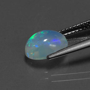 Opala multicolorido natural 1,44ct, corte oval, transparente
