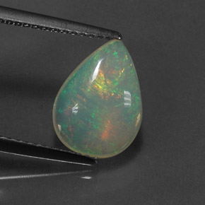 Opala multicolorido natural 1,72ct, transparente, transparente/translúcido