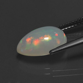 Opala multicolorido natural 2,66ct, transparente, transparente/translúcido