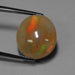 Opala multicolorido natural 9,93ct, corte oval, translúcido