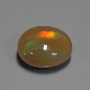 Opala multicolorido natural 9,93ct, corte oval, translúcido