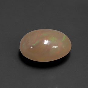 Opala multicolorido natural 3,87ct, corte oval, translúcido