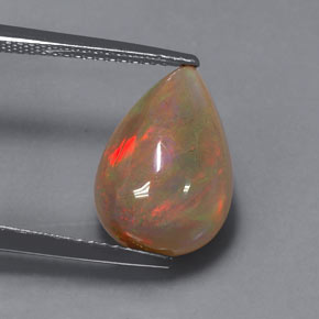 Opala multicolorido natural 3,85ct, transparente, transparente/translúcido
