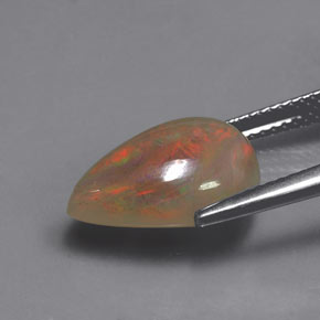 Opala multicolorido natural 3,85ct, transparente, transparente/translúcido