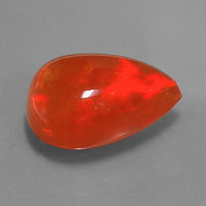 Opala multicolorido natural 4,22ct, formato de pêra, transparente