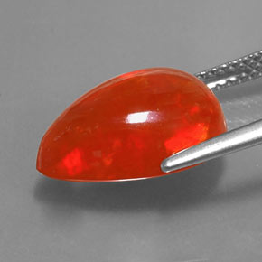 Opala multicolorido natural 4,22ct, formato de pêra, transparente