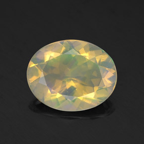Opala multicolorido natural 1,33ct, corte oval, transparente