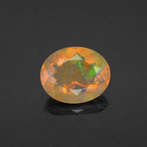 Opala multicolorido natural 1,56ct, corte oval, transparente