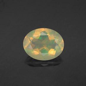 Opala multicolorido natural 1,64ct, corte oval, transparente