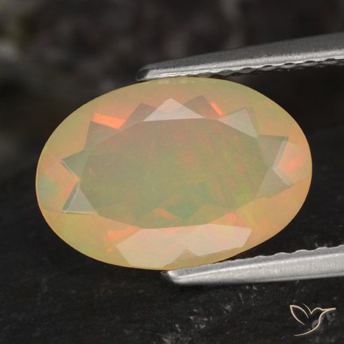 1.46ct Natural Multicolorido Opala, oval, Translúcido