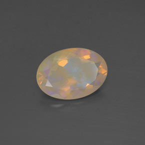 Opala multicolorido natural 1,63ct, corte oval, transparente